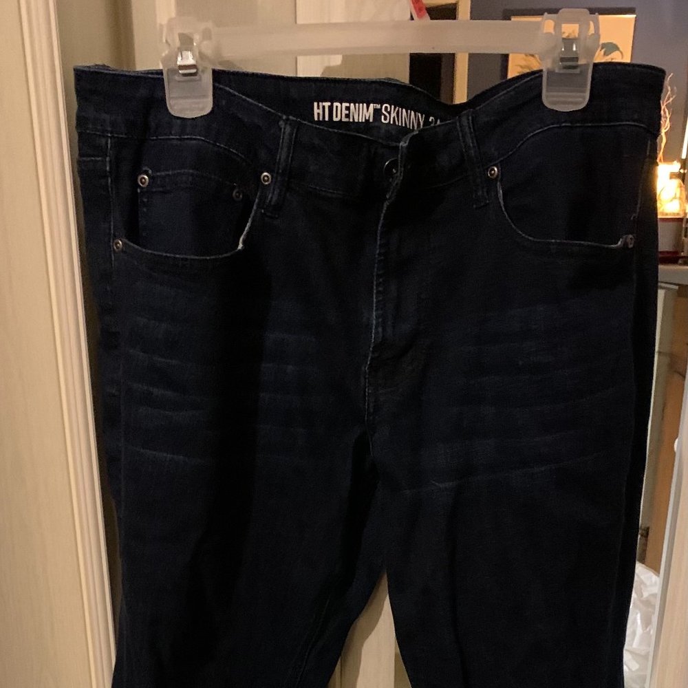 Hot Topic Denim Dark Blue Skinny Jeans 34x32